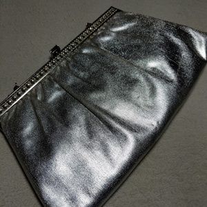 Vintage silver and rhinestone purse handbag